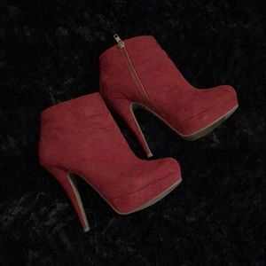 Aldo Red Ankle Bootie